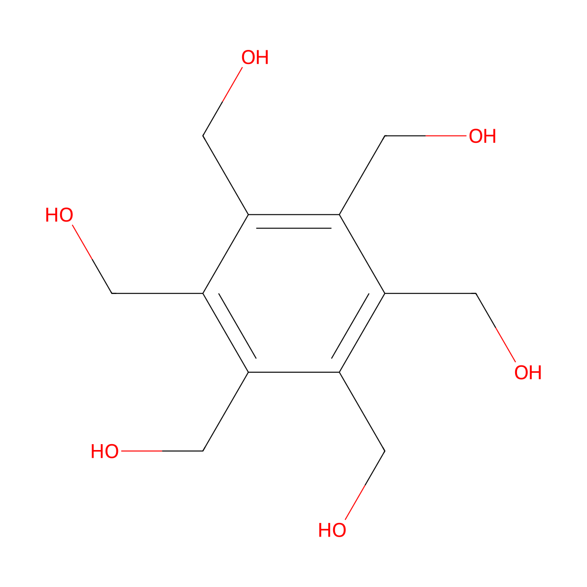 [2,3,4,5,6-Pentakis(hydroxymethyl)phenyl]methanol molecular structure, CAS 2715-91-5