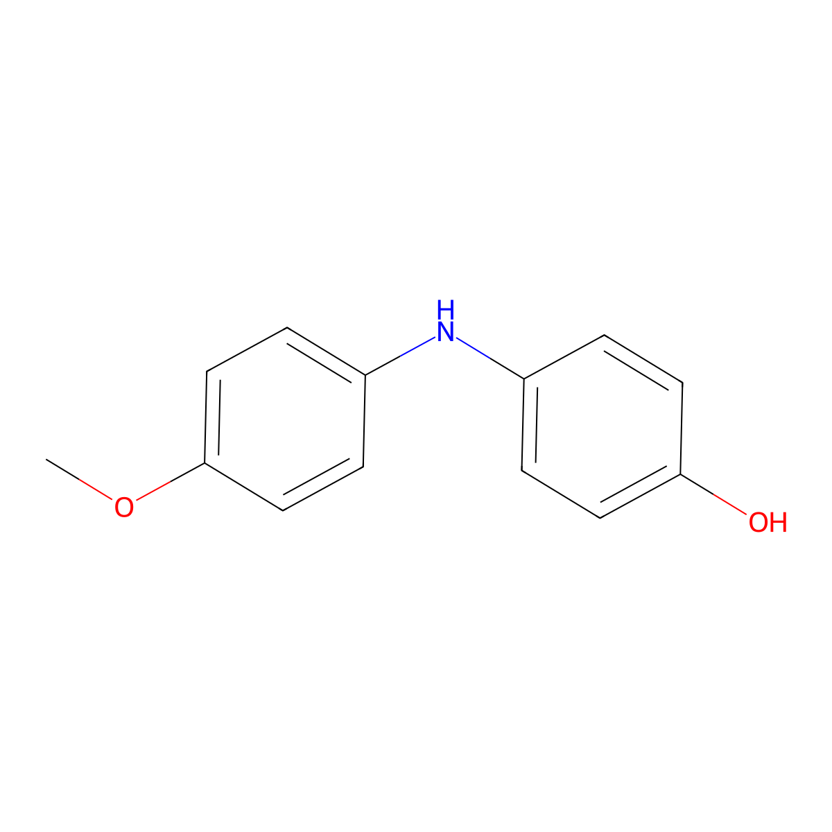 Phenol, 4-[(4-methoxyphenyl)amino]- molecular structure, CAS 27151-54-8