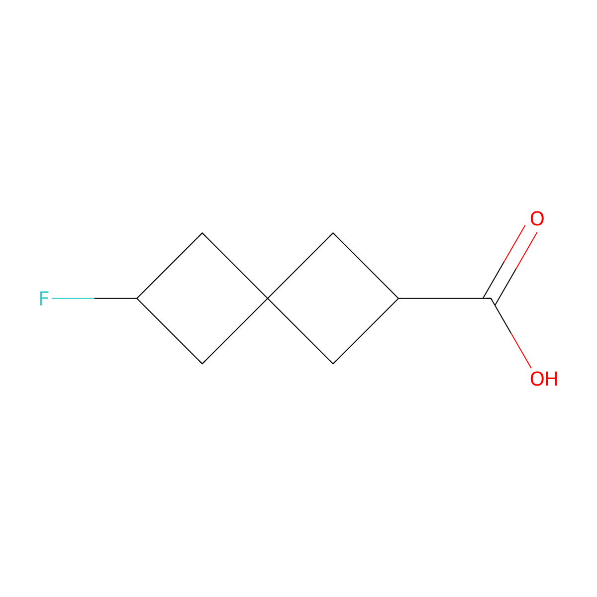 6-Fluorospiro(3.3)heptane-2-carboxylic acid molecular structure, CAS 2715119-75-6