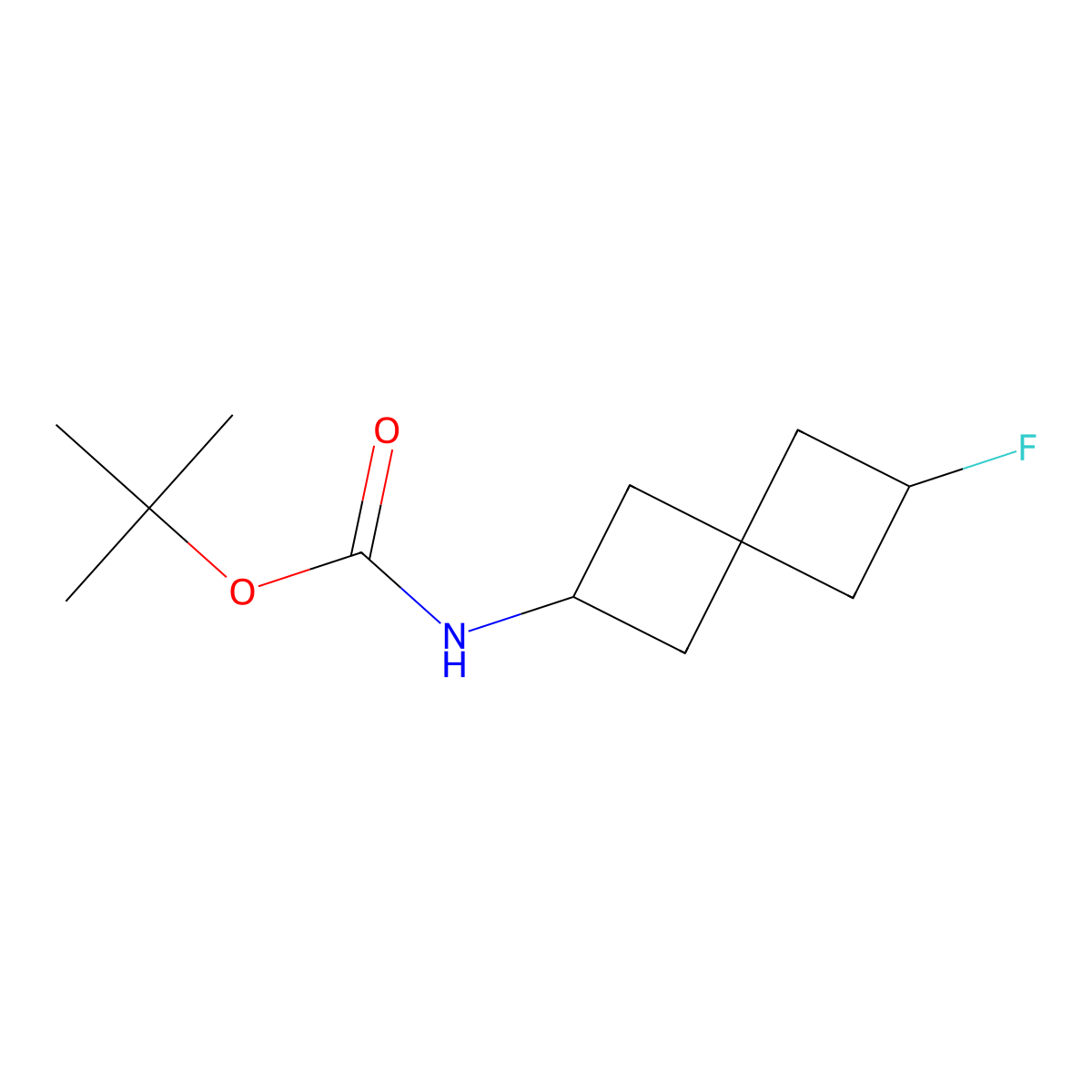 tert-butyl N-{6-fluorospiro[3.3]heptan-2-yl}carbamate molecular structure, CAS 2715119-76-7