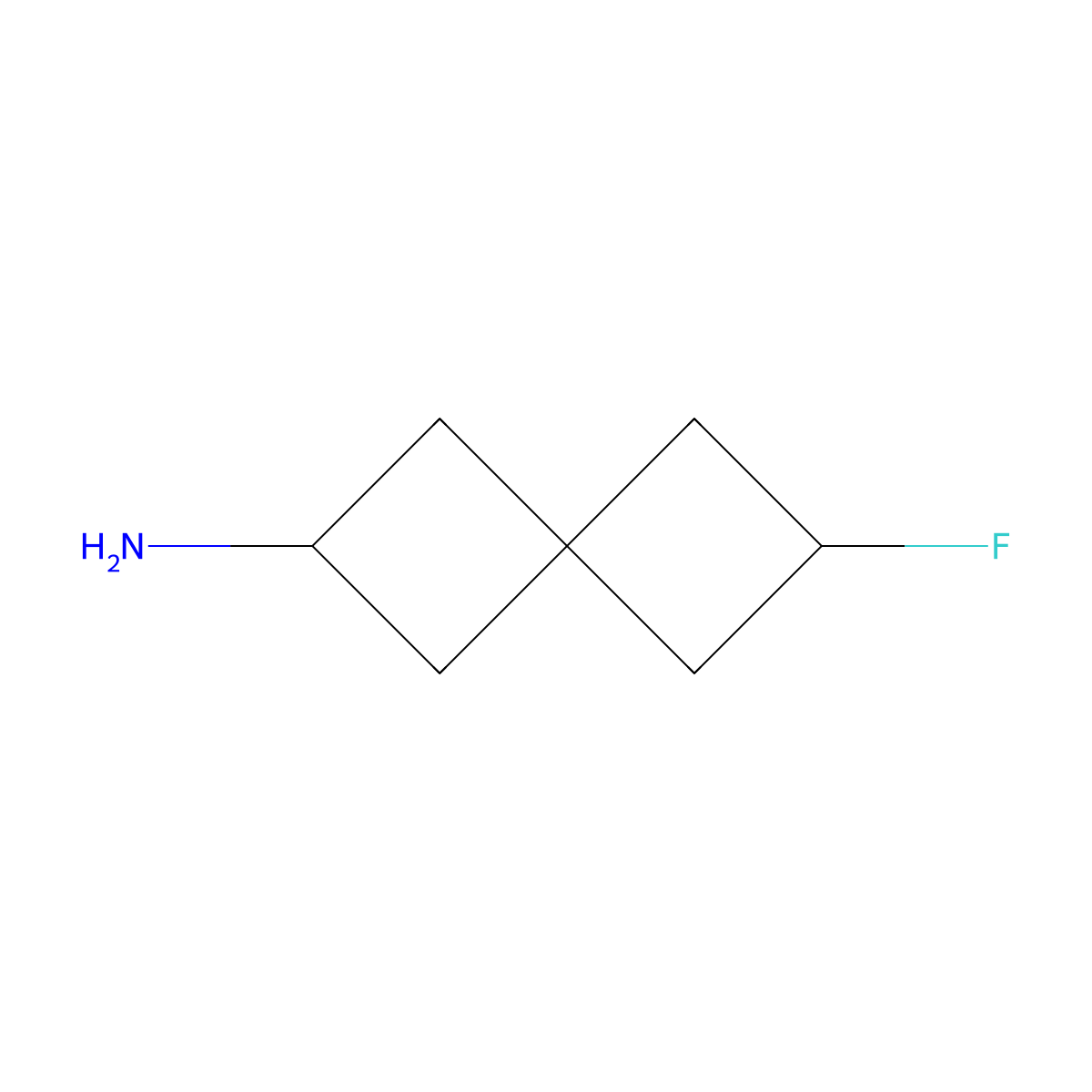 6-Fluorospiro[3.3]heptan-2-amine molecular structure, CAS 2715119-77-8
