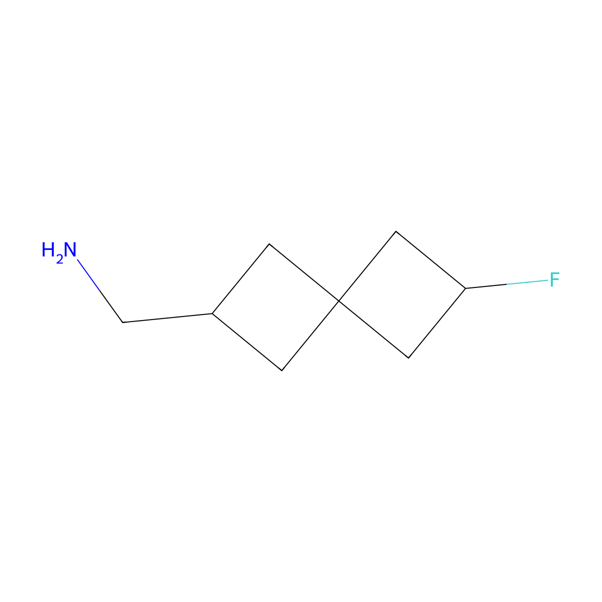 1-{6-Fluorospiro[3.3]heptan-2-yl}methanamine molecular structure, CAS 2715119-80-3