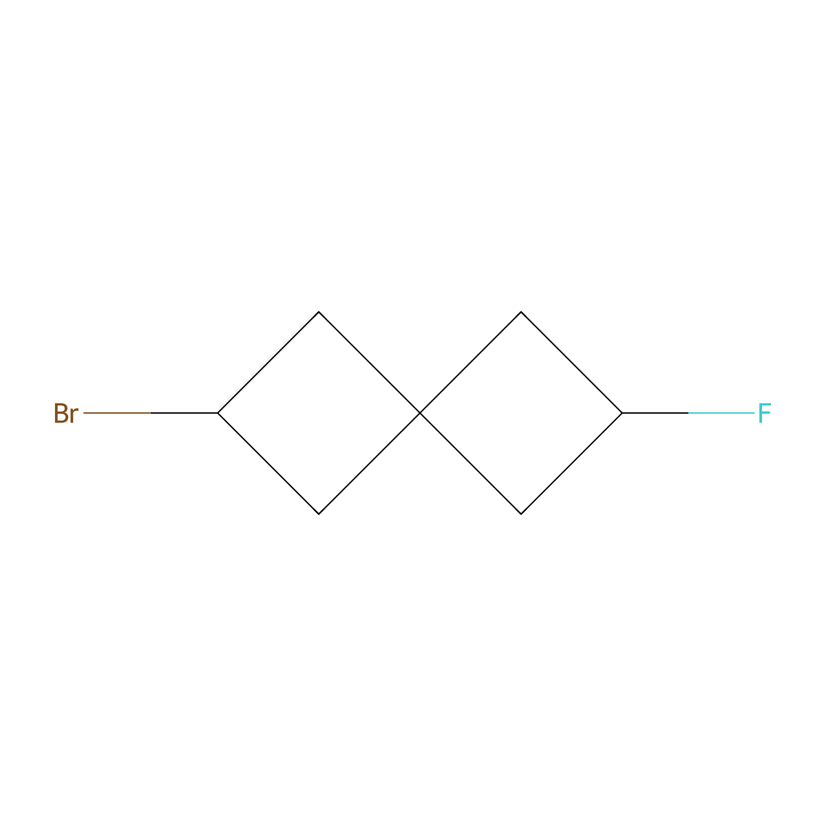 2-Bromo-6-fluorospiro(3.3)heptane molecular structure, CAS 2715119-82-5