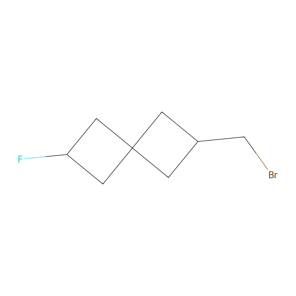 2-(Bromomethyl)-6-fluorospiro(3.3)heptane molecular structure, CAS 2715119-84-7