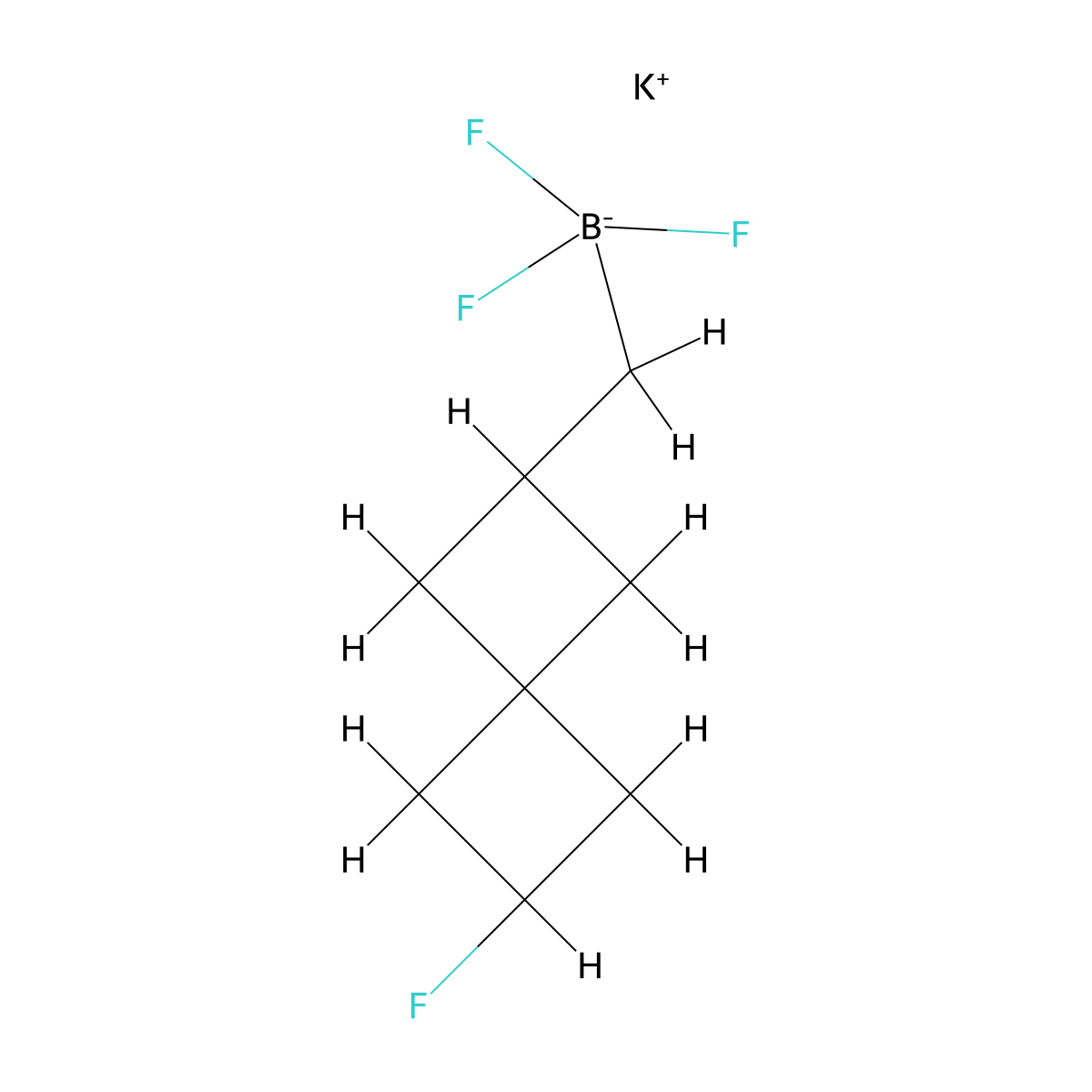 Potassium trifluoro-[(2-fluorospiro[3.3]heptan-6-yl)methyl]boranuide molecular structure, CAS 2715119-90-5