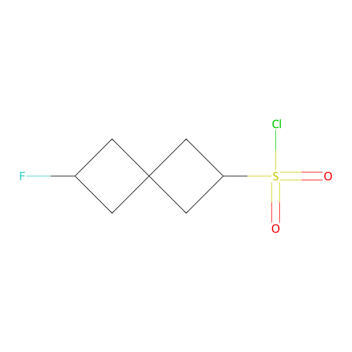 6-Fluorospiro[3.3]heptane-2-sulfonyl chloride molecular structure, CAS 2715119-93-8