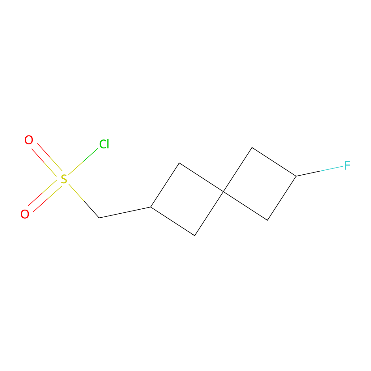 (6-Fluorospiro[3.3]heptan-2-yl)methanesulfonyl chloride molecular structure, CAS 2715119-94-9
