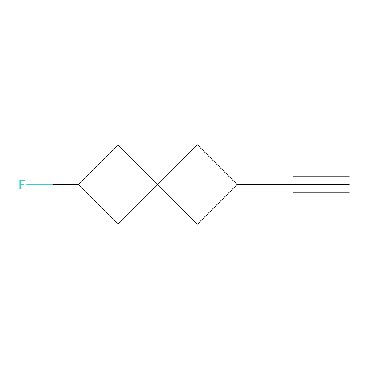 2-Ethynyl-6-fluorospiro[3.3]heptane molecular structure, CAS 2715119-96-1