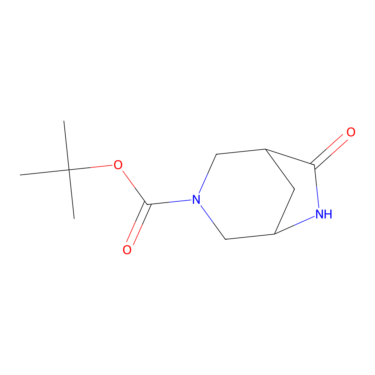 tert-Butyl 7-oxo-3,6-diazabicyclo(3.2.1)octane-3-carboxylate molecular structure, CAS 2715176-02-4