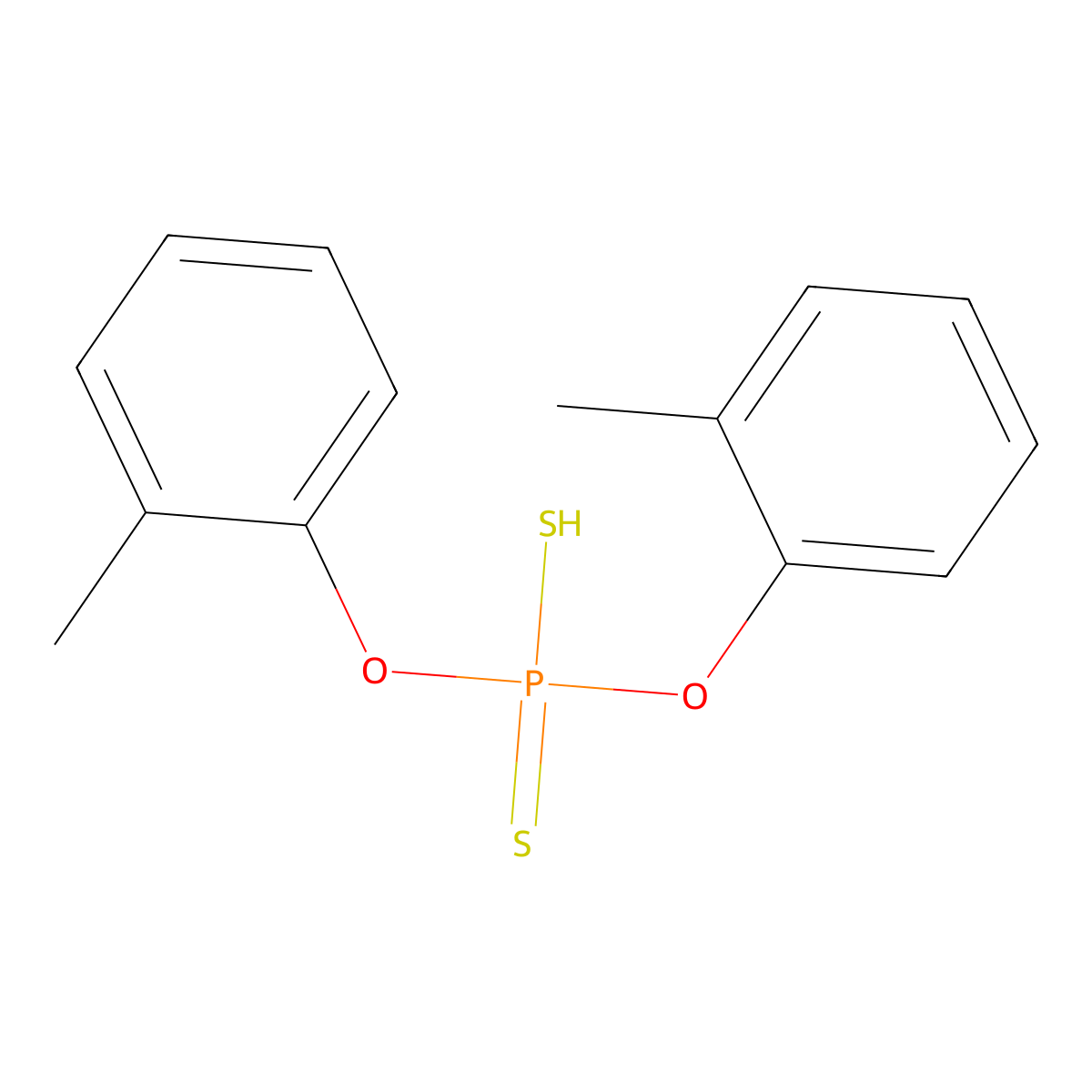 O,O-Ditolyl phosphorodithioate molecular structure, CAS 27157-94-4