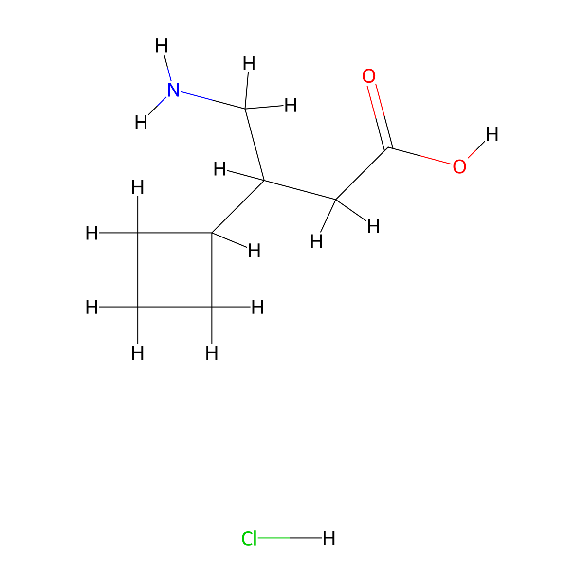 4-Amino-3-cyclobutylbutanoic acid hydrochloride molecular structure, CAS 271579-92-1