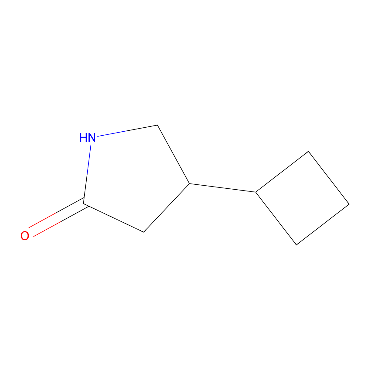 4-Cyclobutylpyrrolidin-2-one molecular structure, CAS 271579-94-3