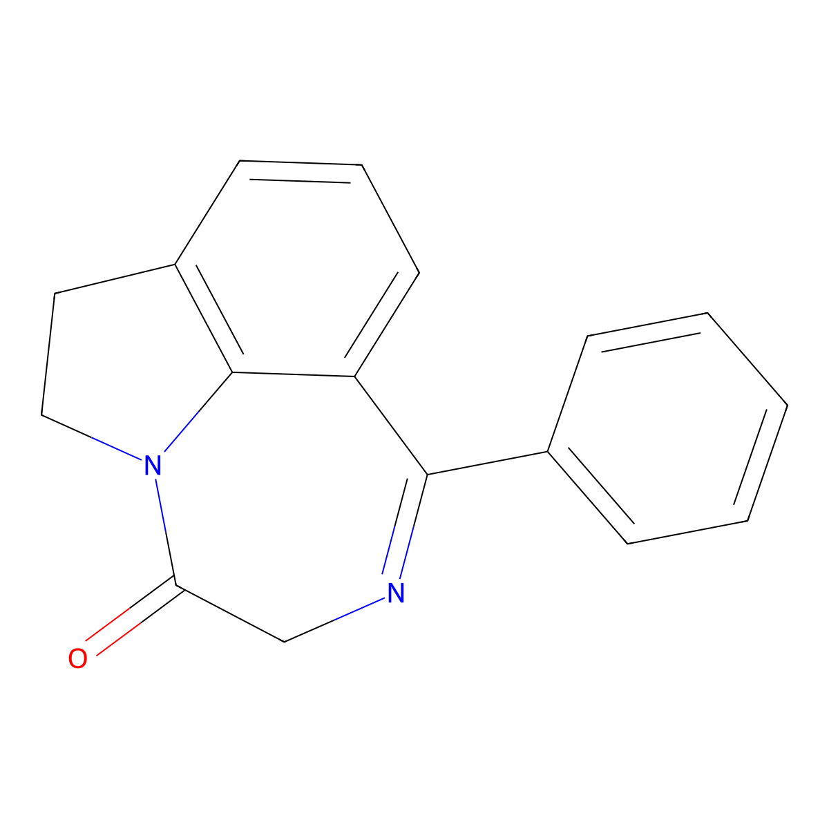 Pyrrolo(3,2,1-jk)(1,4)benzodiazepin-4(3H)-one, 6,7-dihydro-1-phenyl- molecular structure, CAS 27158-79-8