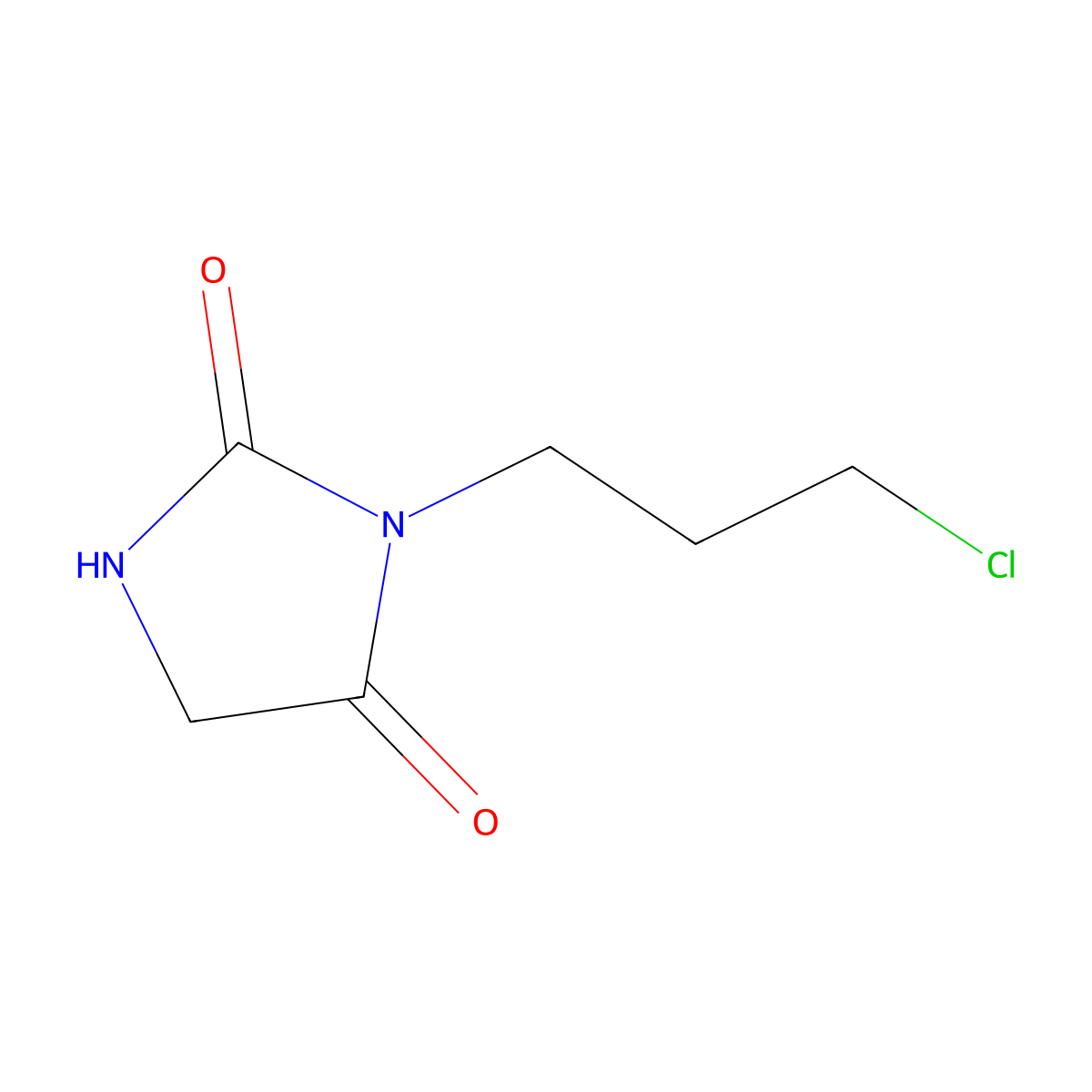 3-(3-Chloropropyl)imidazolidine-2,4-dione molecular structure, CAS 271581-74-9