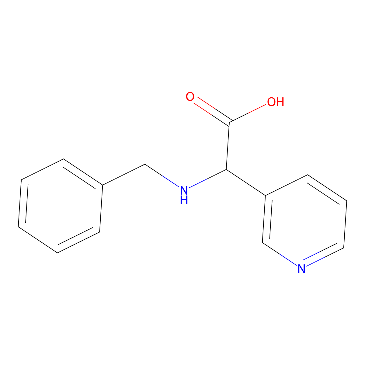 2-(Benzylamino)-2-(pyridin-3-yl)acetic acid molecular structure, CAS 271583-28-9