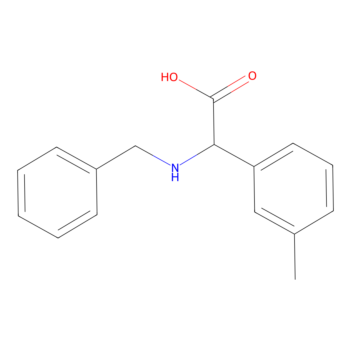 2-Benzylamino-2-M-tolylacetic acid molecular structure, CAS 271583-30-3