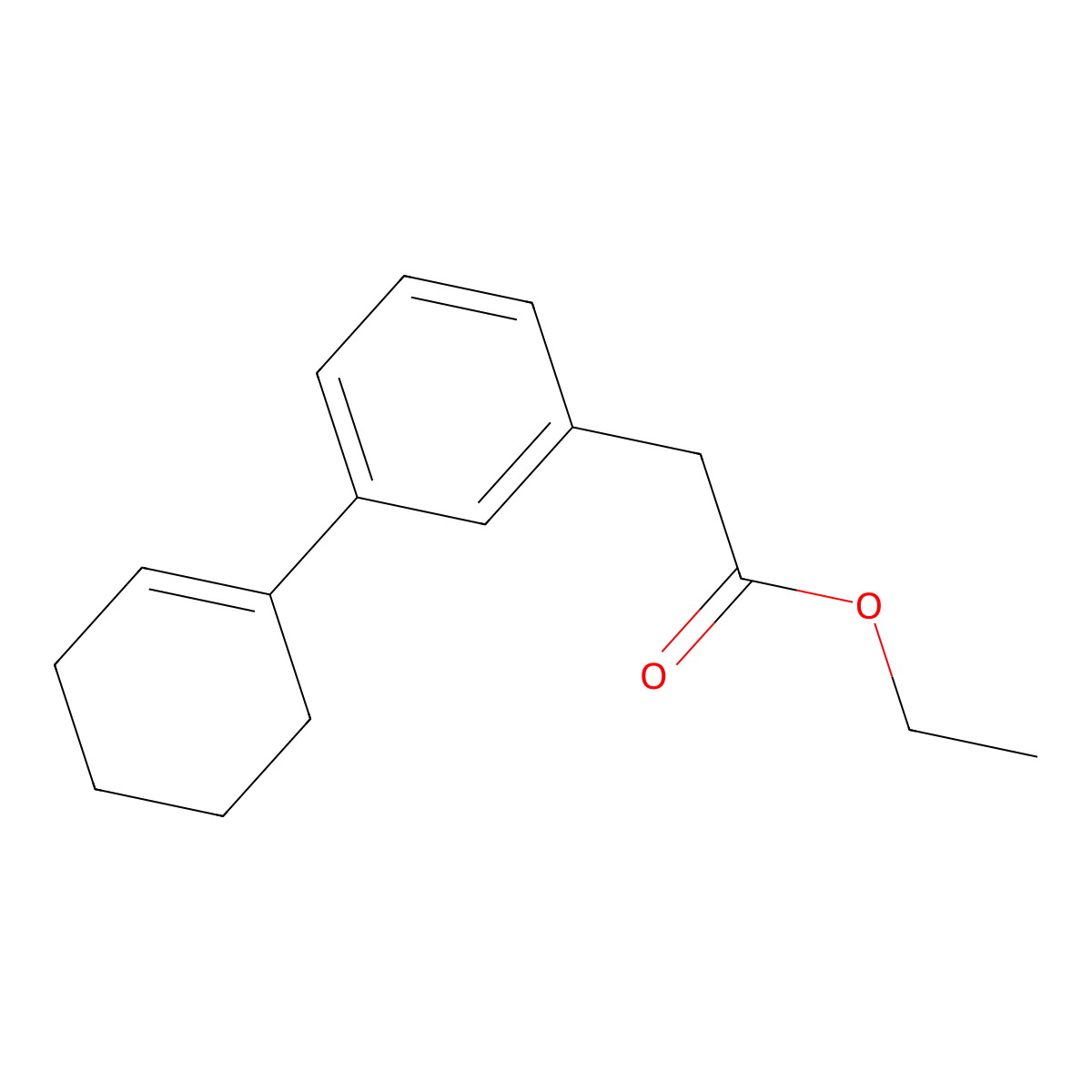 Ethyl 3-(1-cyclohexen-1-yl)benzeneacetate molecular structure, CAS 27159-49-5
