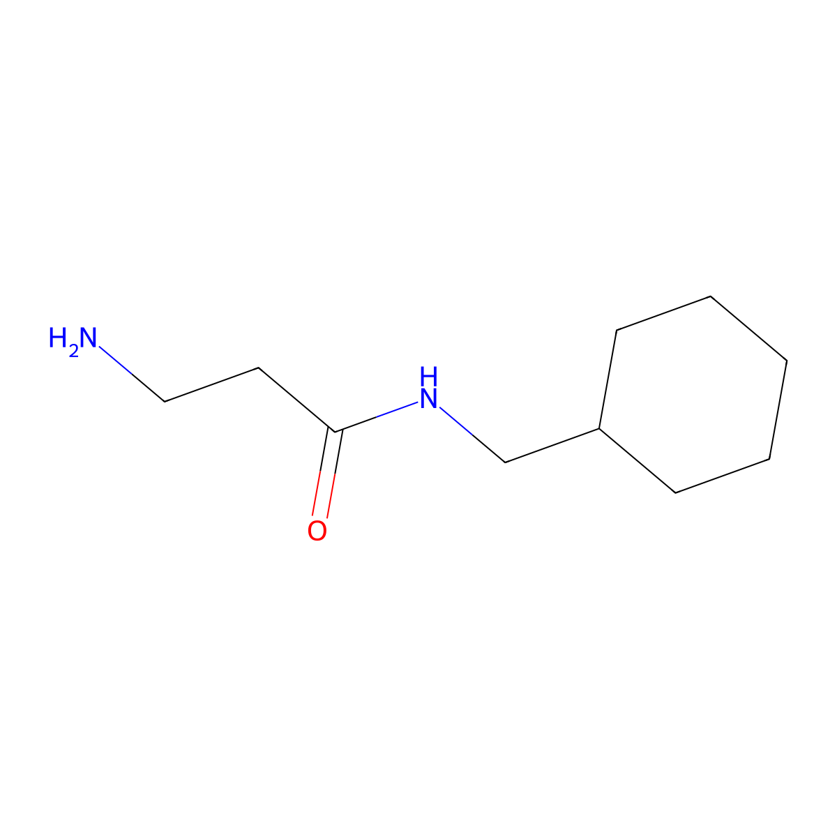 3-amino-N-(cyclohexylmethyl)propanamide molecular structure, CAS 271591-62-9