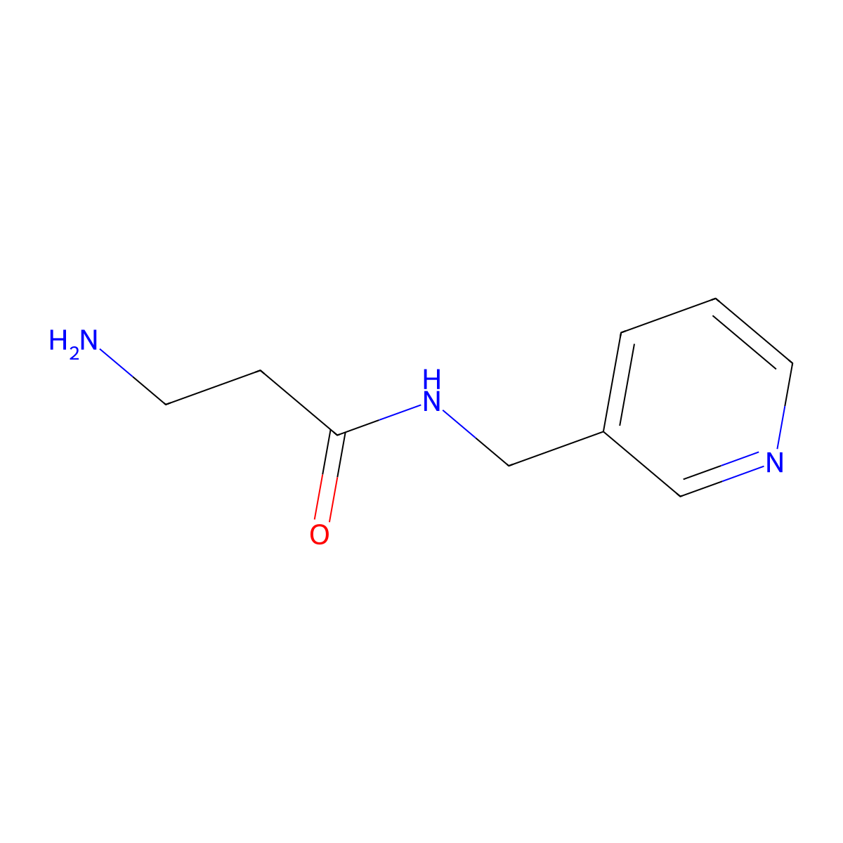 3-amino-N-[(pyridin-3-yl)methyl]propanamide molecular structure, CAS 271591-66-3