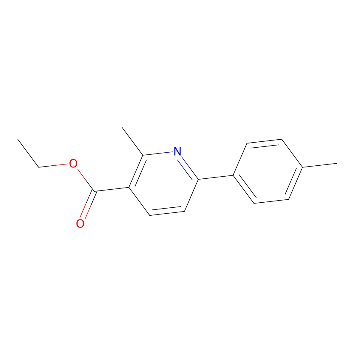 Ethyl 2-methyl-6-p-tolylpyridine-3-carboxylate molecular structure, CAS 271597-75-2