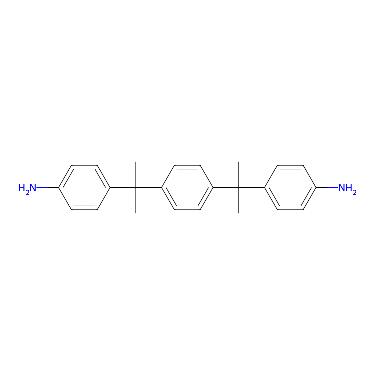 4,4'-(1,4-Phenylenediisopropylidene)bisaniline molecular structure, CAS 2716-10-1