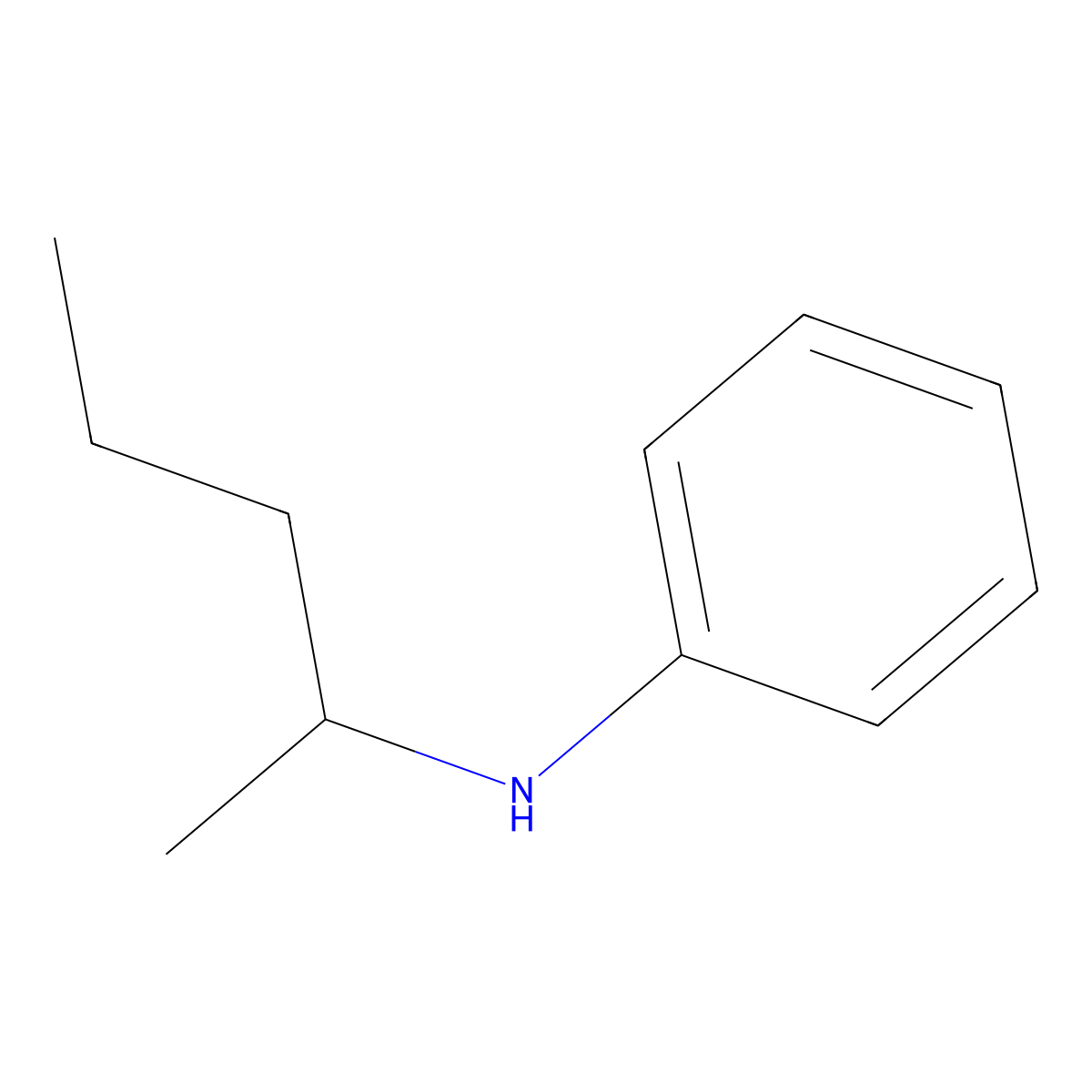 N-(pentan-2-yl)aniline molecular structure, CAS 2716-62-3