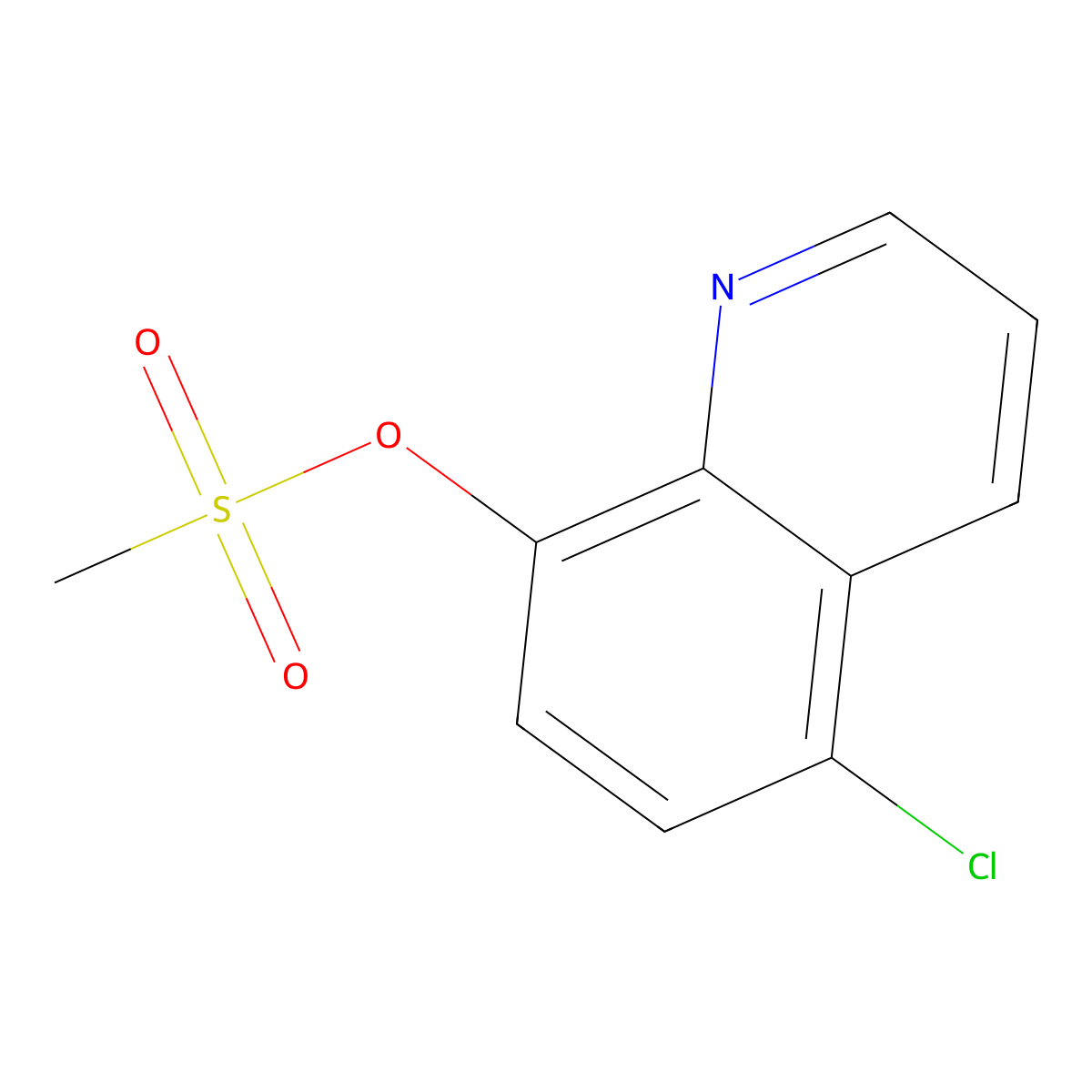 Methanesulfonic acid 5-chloro-8-quinolyl ester molecular structure, CAS 27160-66-3