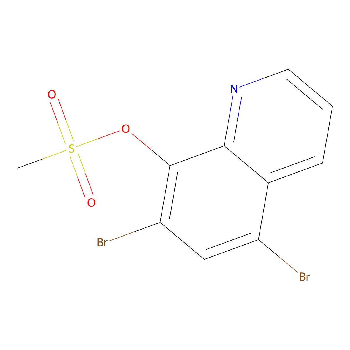 5,7-Dibromoquinolin-8-yl methanesulfonate molecular structure, CAS 27160-67-4