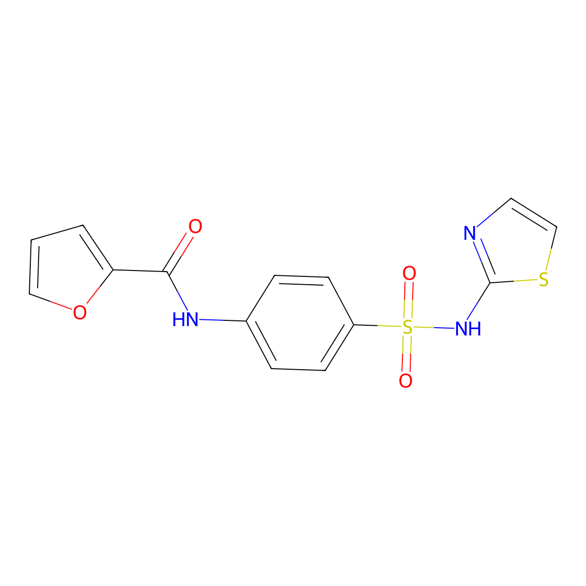 N-[4-(1,3-thiazol-2-ylsulfamoyl)phenyl]furan-2-carboxamide molecular structure, CAS 27161-18-8