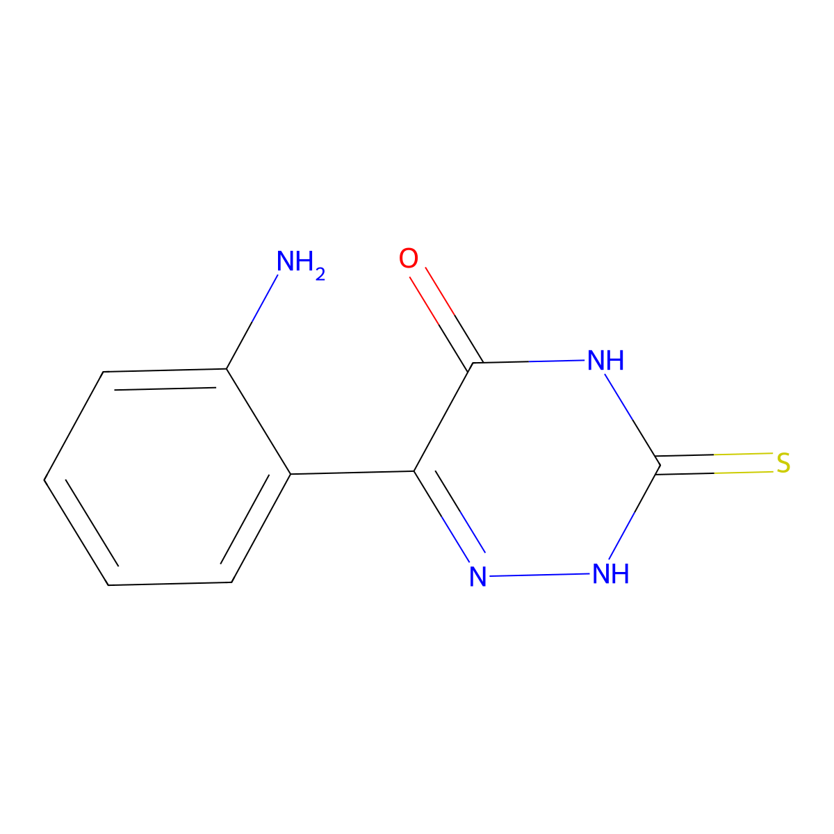 6-(2-Aminophenyl)-3-sulfanylidene-3,4-dihydro-1,2,4-triazin-5(2H)-one molecular structure, CAS 27161-64-4