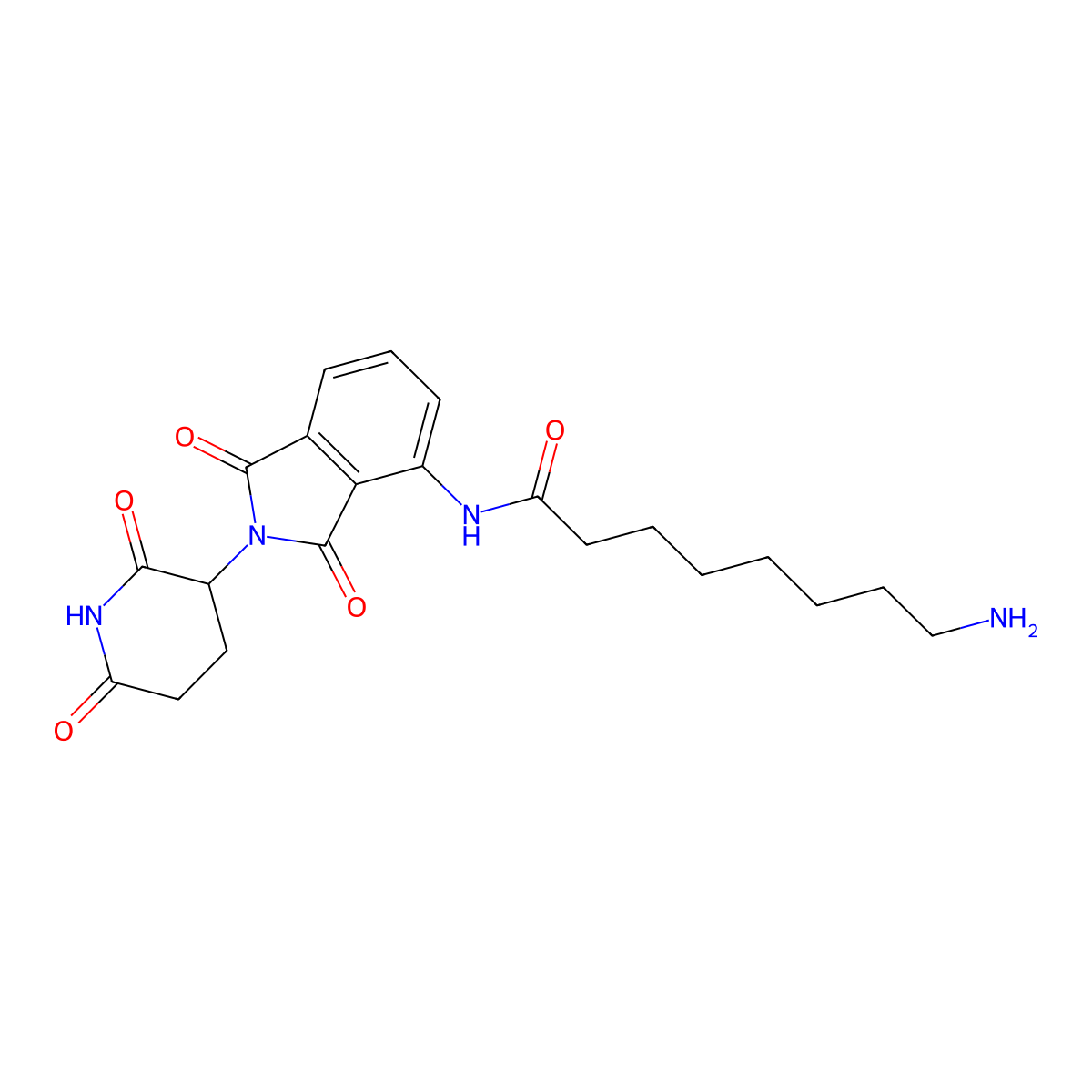 8-amino-N-[2-(2,6-dioxo-3-piperidyl)-1,3-dioxo-isoindolin-4-yl]octanamide molecular structure, CAS 2716130-20-8