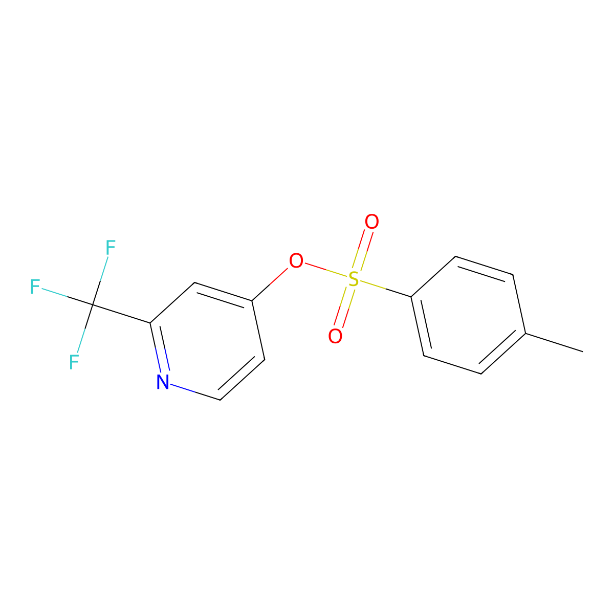 2-(Trifluoromethyl)pyridin-4-yl 4-methylbenzene-1-sulfonate molecular structure, CAS 2716219-29-1
