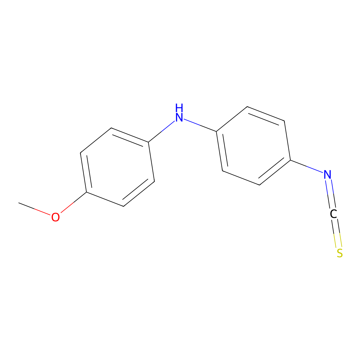 (4-Isothiocyanatophenyl)(4-methoxyphenyl)amine molecular structure, CAS 27163-30-0