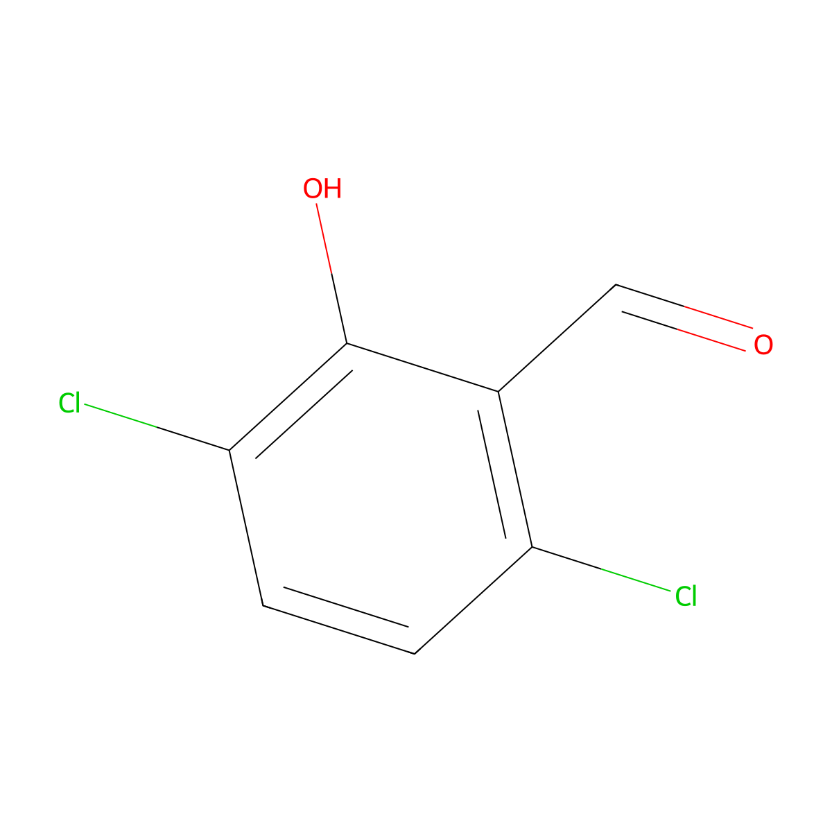 Benzaldehyde, 3,6-dichloro-2-hydroxy- molecular structure, CAS 27164-09-6