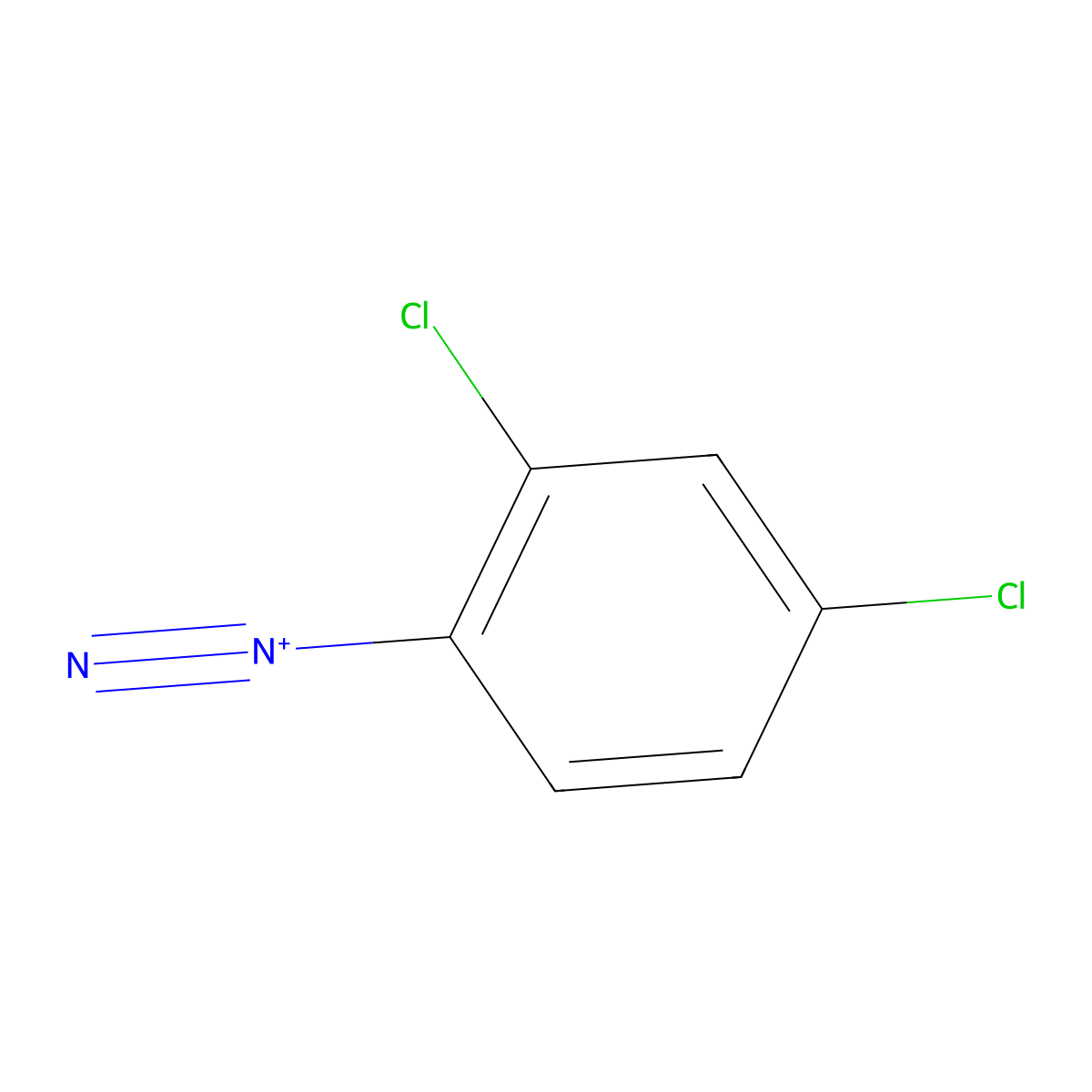 2,4-Dichlorobenzenediazonium molecular structure, CAS 27165-13-5