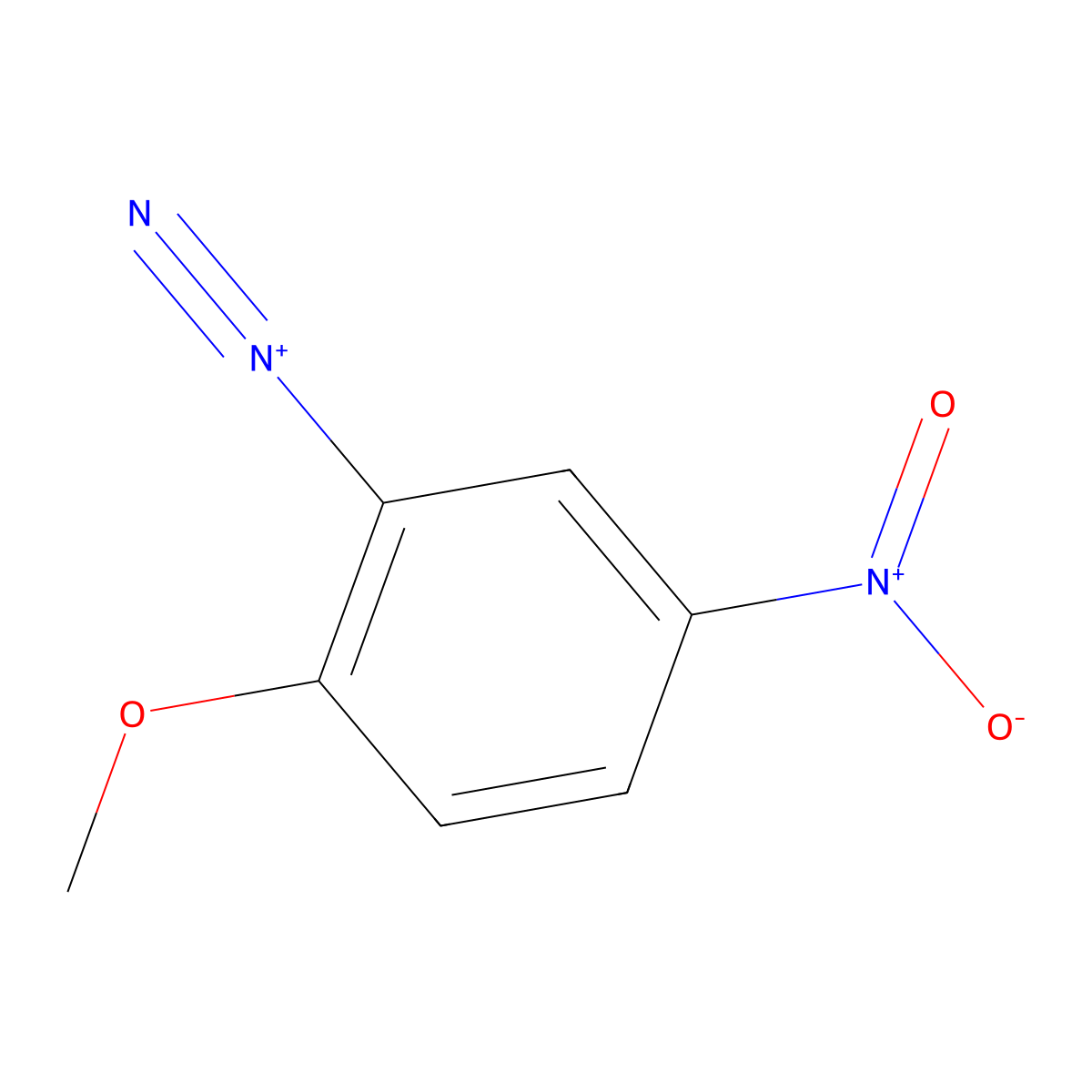 2-Methoxy-5-nitrobenzenediazonium molecular structure, CAS 27165-17-9
