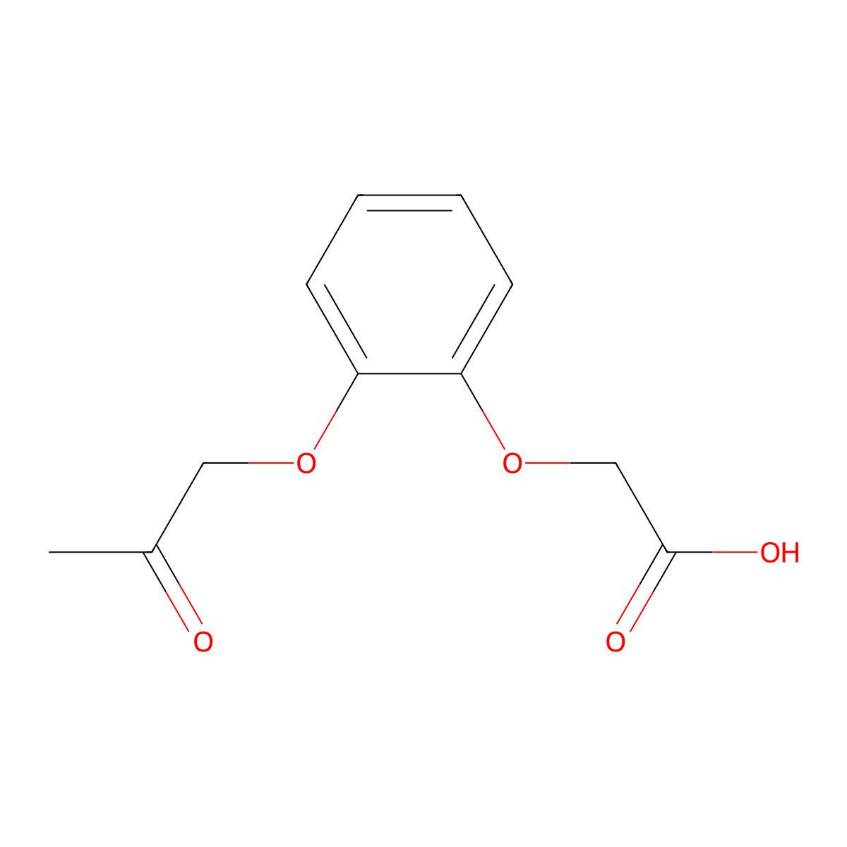 [2-(2-Oxopropoxy)phenoxy]acetic acid molecular structure, CAS 27165-68-0