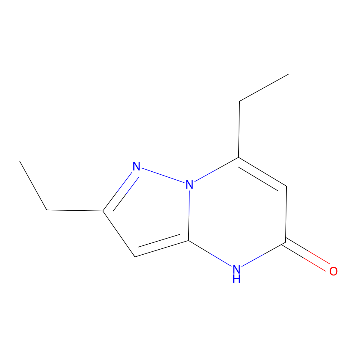 2,7-Diethylpyrazolo[1,5-a]pyrimidin-5-ol molecular structure, CAS 27166-38-7