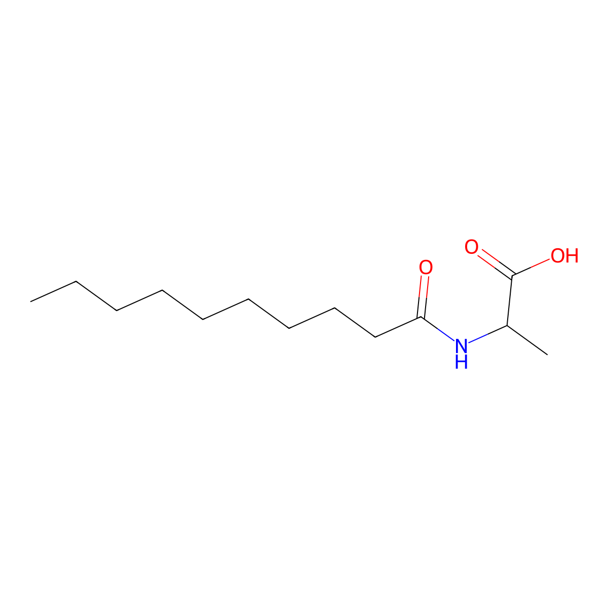 2-(decanoylamino)propanoic Acid molecular structure, CAS 27167-48-2