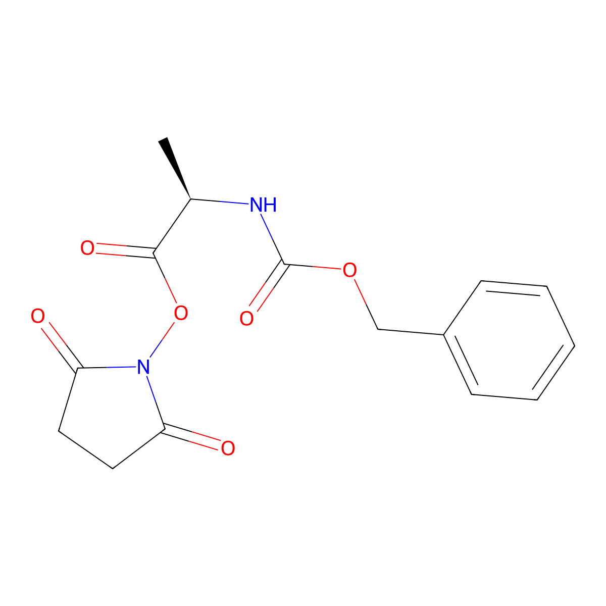 Z-D-Ala-OSu molecular structure, CAS 27167-53-9