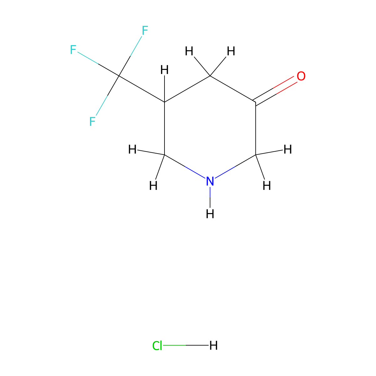 5-(Trifluoromethyl)piperidin-3-one hydrochloride molecular structure, CAS 2716848-92-7