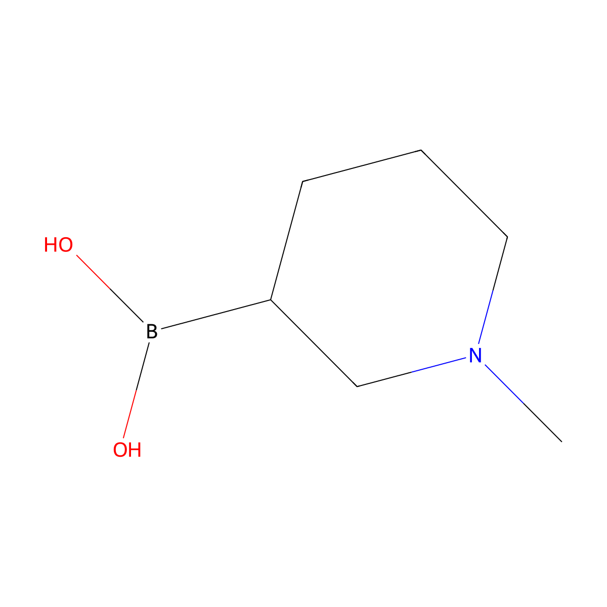 1-Methyl-piperidine-3-boronic acid molecular structure, CAS 2716849-23-7