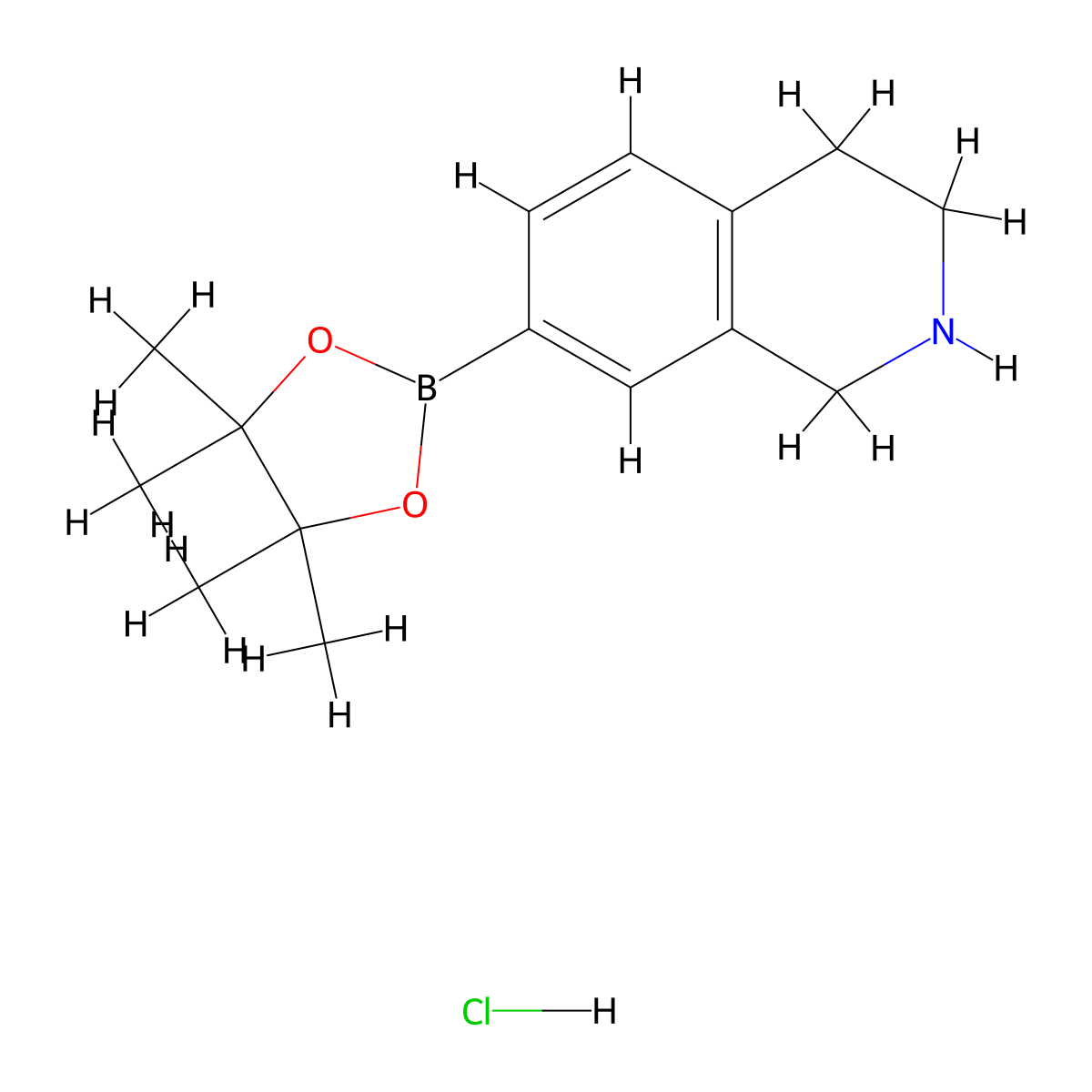 7-(4,4,5,5-Tetramethyl-1,3,2-dioxaborolan-2-yl)-1,2,3,4-tetrahydroisoquinoline hydrochloride molecular structure, CAS 2716849-28-2