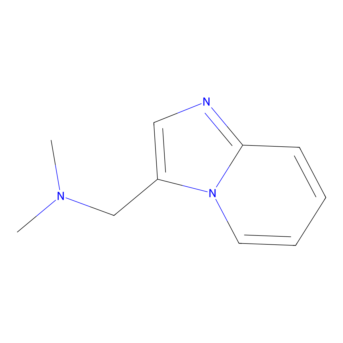 1-(Imidazo[1,2-a]pyridin-3-yl)-N,N-dimethylmethanamine molecular structure, CAS 2717-95-5