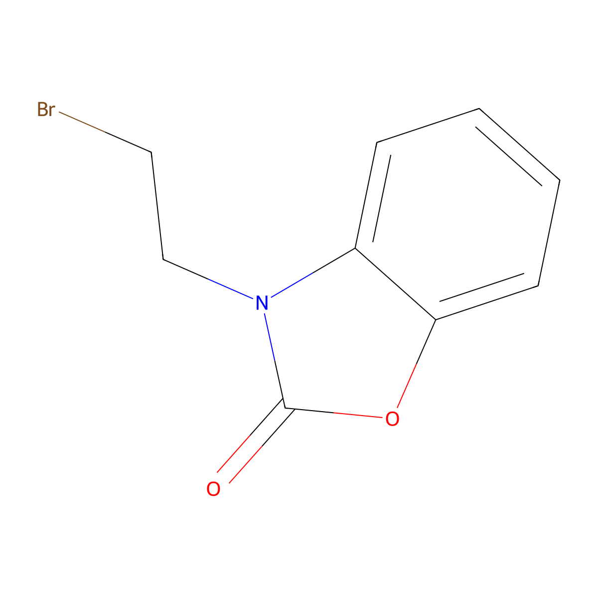 3-(2-Bromoethyl)-2,3-dihydro-1,3-benzoxazol-2-one molecular structure, CAS 27170-93-0