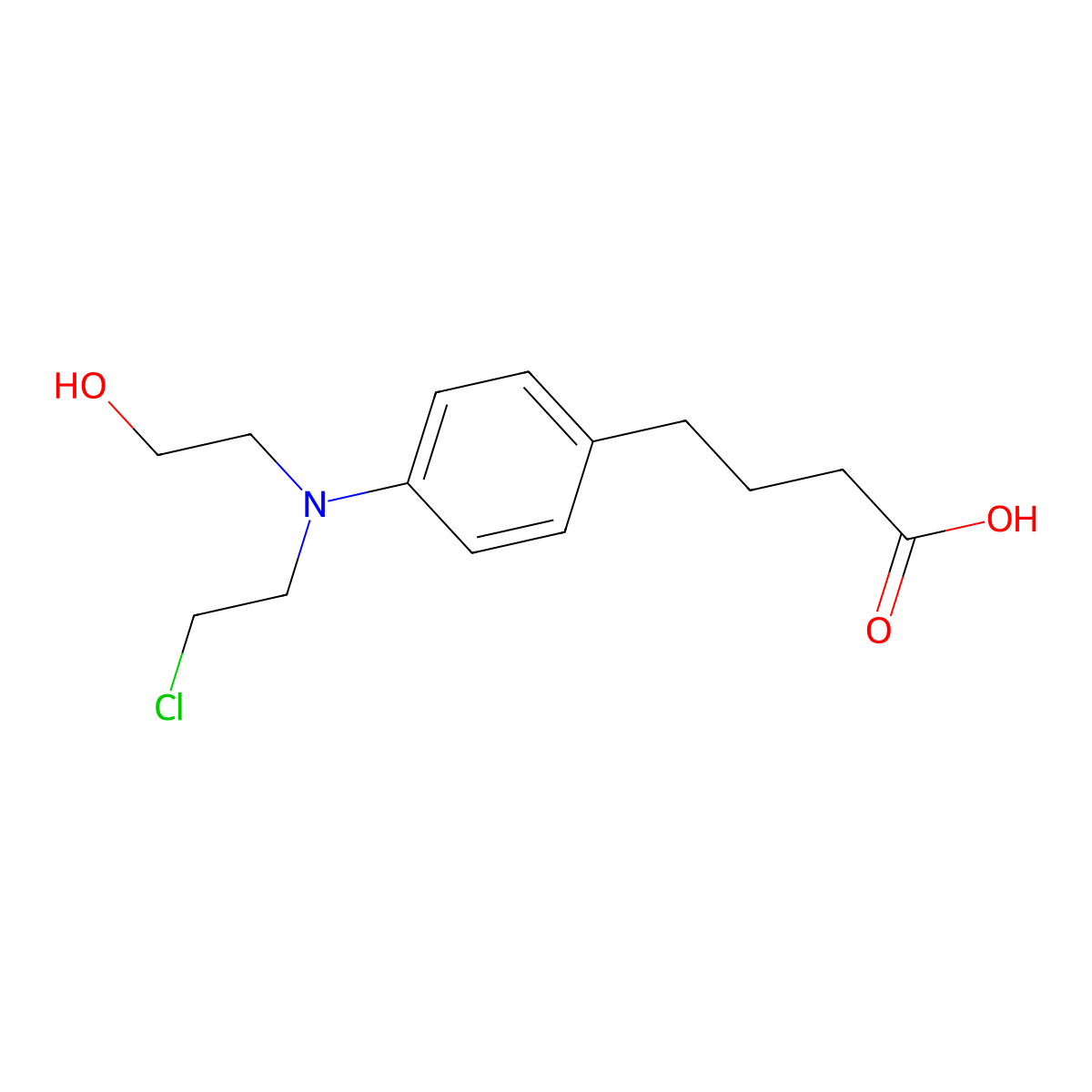 Hydroxy chlorambucil molecular structure, CAS 27171-89-7