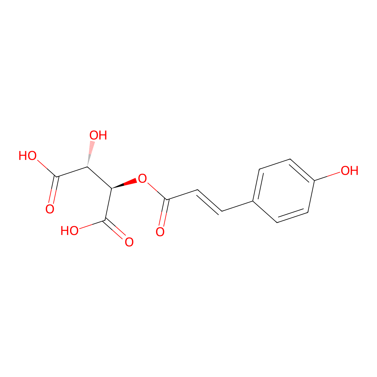Coutaric acid molecular structure, CAS 27174-07-8