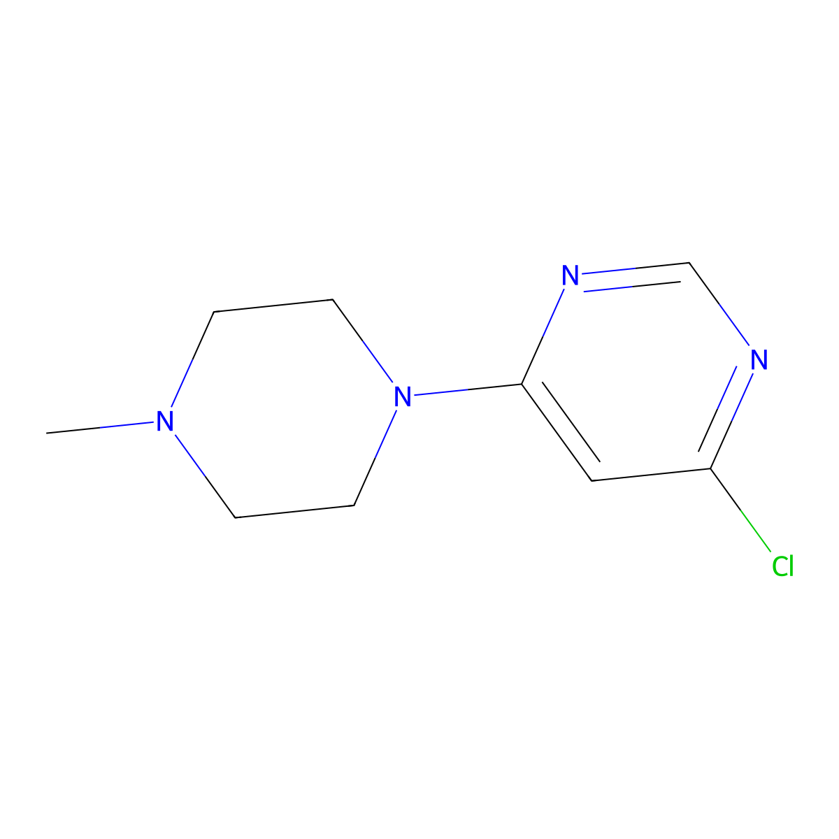 4-Chloro-6-(4-methylpiperazin-1-yl)pyrimidine molecular structure, CAS 27174-60-3
