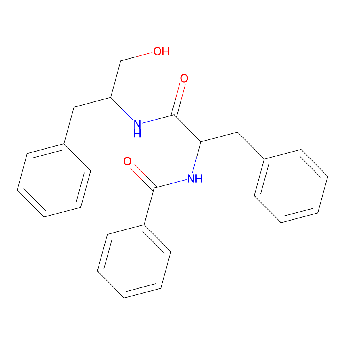 Benzenepropanamide, alpha-(benzoylamino)-N-[1-(hydroxymethyl)-2-phenylethyl]-, [S-(R*,R*)]-; (alphaS)-alpha-(Benzoylamino)-N-[(1S)-1-(hydroxymethyl)-2-phenylethyl]benzenepropanamide molecular structure, CAS 2717542-57-7