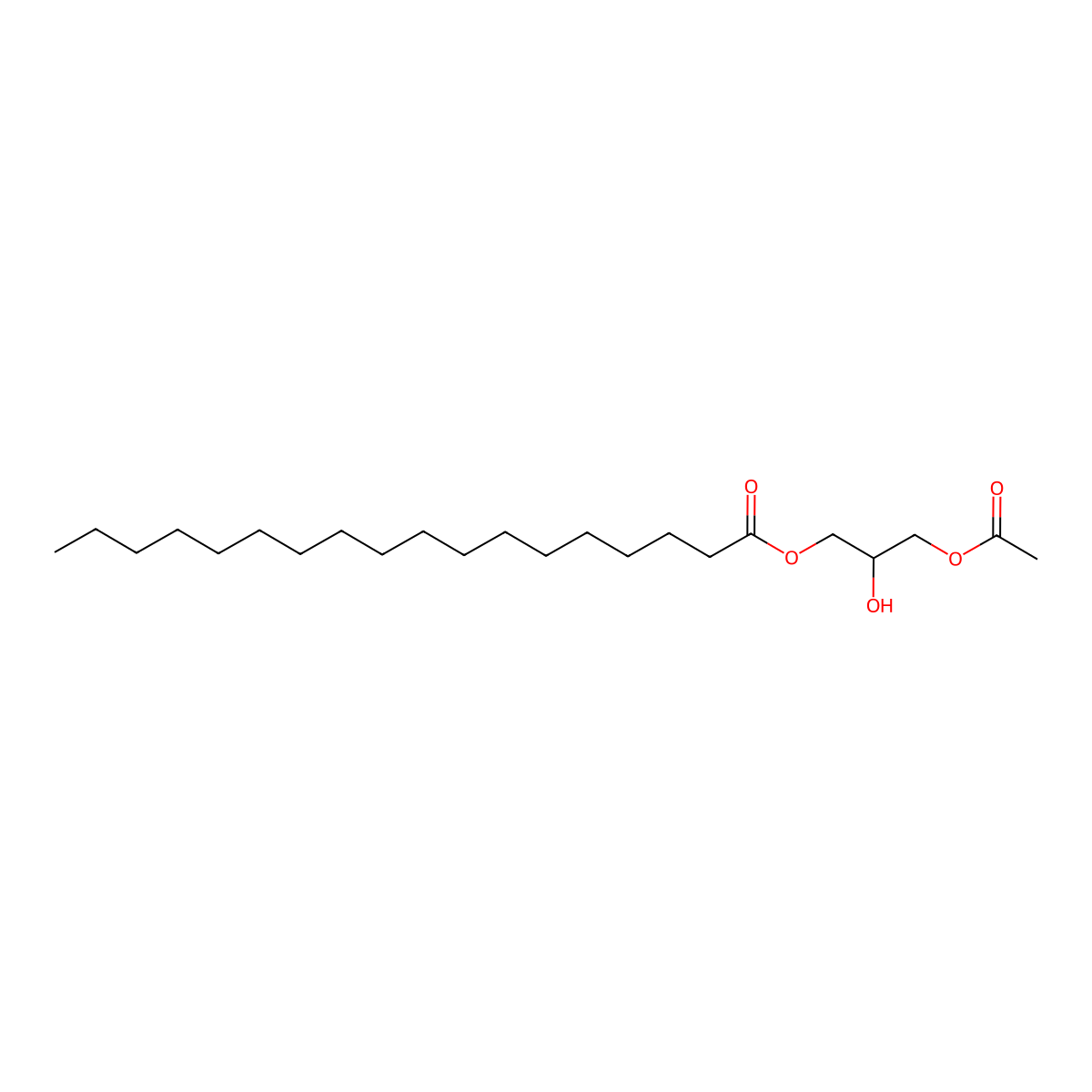 Acetomonostearin molecular structure, CAS 27177-85-1